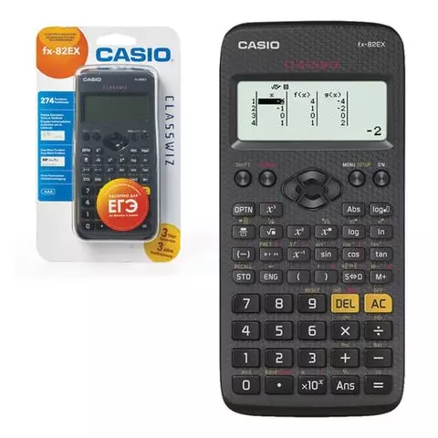 Калькулятор инженерный CASIO FX-82EX-S-ET-V (166х77 мм.) 274 функции батарея сертифицирован для ЕГЭ