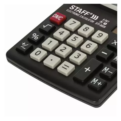 Калькулятор настольный Staff STF-8008 КОМПАКТНЫЙ (113х87 мм.) 8 разрядов двойное питание