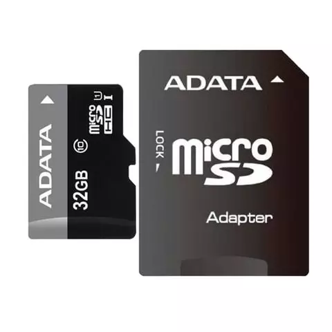 Карта памяти micro SDHC 32 GB A-DATA Premier 50 Мб/сек. (class 10) с адаптером
