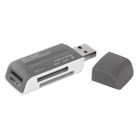 Картридер Defender Ultra Swift USB 2.0 порты SD MMC TF M2 XD MS