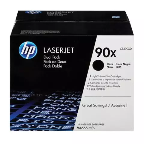 Картридж лазерный HP LaserJet M602n/M603n и другие №90X комплект 2 шт. оригинальный ресурс 2х24000 страниц
