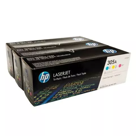 Картридж лазерный HP LaserJet Pro 300 M375/M475 №305A оригинальный комплект 3 цвета по 2600 страниц