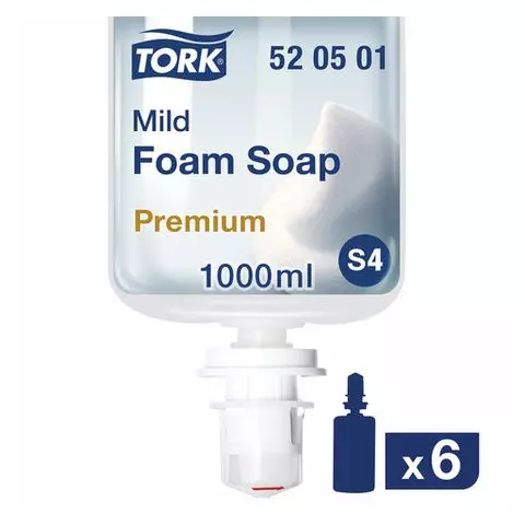 Картридж с жидким мылом-пеной одноразовый Tork (Система S4) мягкое 1 л