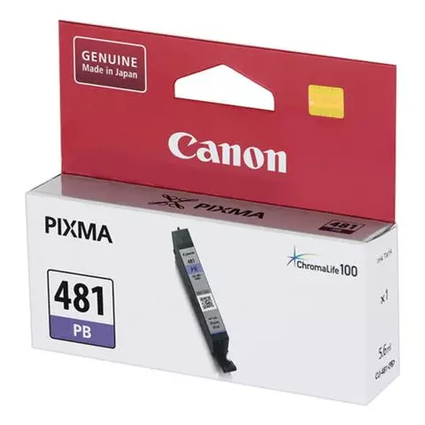 Картридж струйный CANON (CLI-481PB) для PIXMA TS8140/TS8240/TS9140 фото синий ресурс 1660 страниц оригинальный