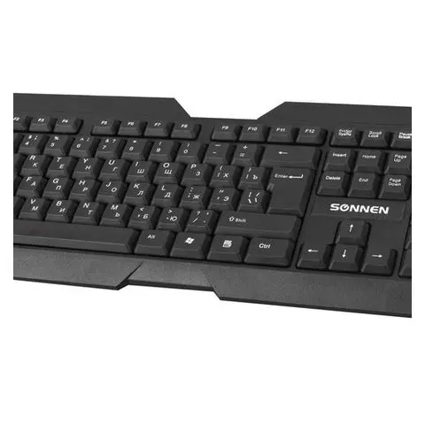 Клавиатура беспроводная Sonnen KB-5156 USB 104 клавиши 24 Ghz черная