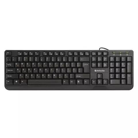 Клавиатура проводная Defender OfficeMate HM-710 RU USB 104 клавиши + 12 дополнительных клавиш мультимедийная черная