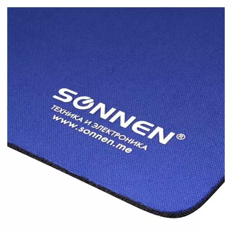 Коврик для мыши Sonnen "BLUE" резина + ткань 220х180х3 мм.