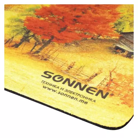 Коврик для мыши Sonnen "FALL" резина + ткань 260х220х3 мм.