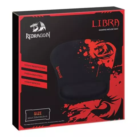 Коврик для мыши игровой REDRAGON Libra ткань+резина 259х248х3 мм. черный