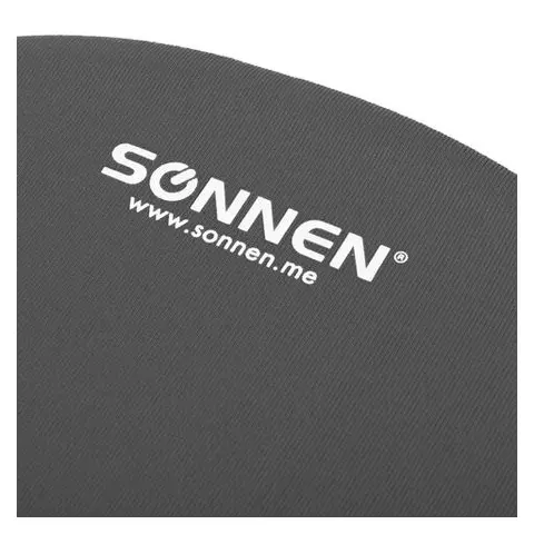 Коврик для мыши с подушкой под запястье Sonnen полиуретан + лайкра 250х220х20 мм. черный