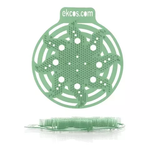 Коврики-вставки для писсуара ЭКОС (POWER-SCREEN) на 30 дней каждый комплект 2 шт. аромат "Сосна" цвет зеленый