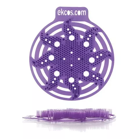 Коврики-вставки для писсуара ЭКОС (POWER-SCREEN) на 30 дней каждый комплект 2 шт. аромат "Ягода" цвет пурпурный