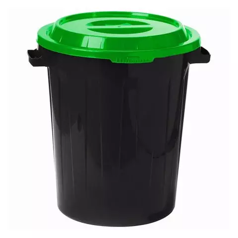 Контейнер 60 литров для мусора БАК+КРЫШКА (высота 55 см. диаметр 48 см.) ассорти IDEA