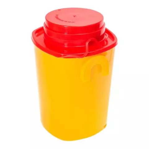 Контейнер для сбора отходов острого инструмента 05 л комплект 80 шт. желтый (класс Б) СЗПИ