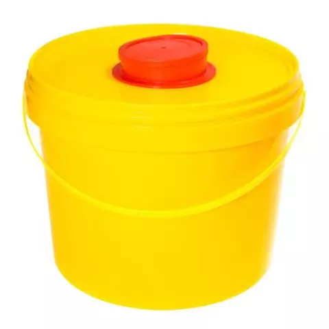 Контейнер для сбора отходов острого инструмента 2 л комплект 100 шт. желтый (класс Б) СЗПИ