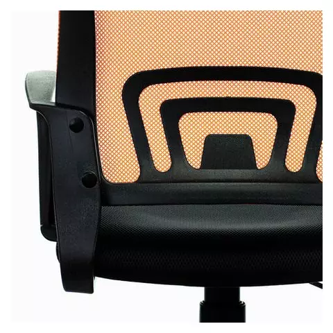 Кресло Brabix "Fly MG-396" с подлокотниками сетка оранжевое/черное