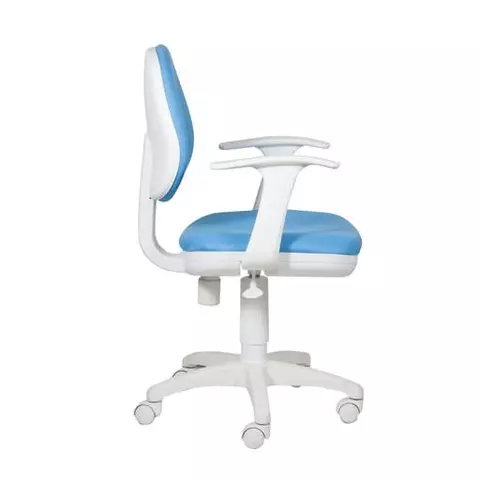 Кресло CH-W356AXSN с подлокотниками голубое пластик белый