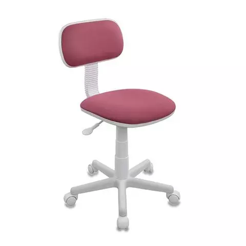 Кресло детское CH-W201NX без подлокотников пластик белый розовое
