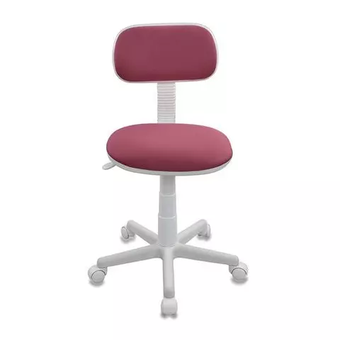 Кресло детское CH-W201NX без подлокотников пластик белый розовое