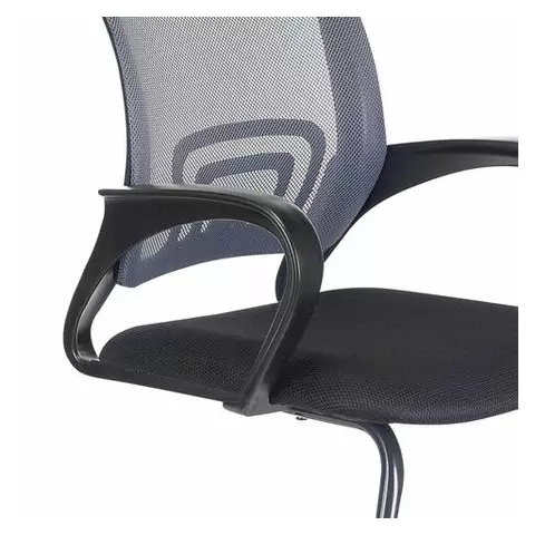 Кресло для приемных и переговорных Brabix "Fly CF-100" серое/черное