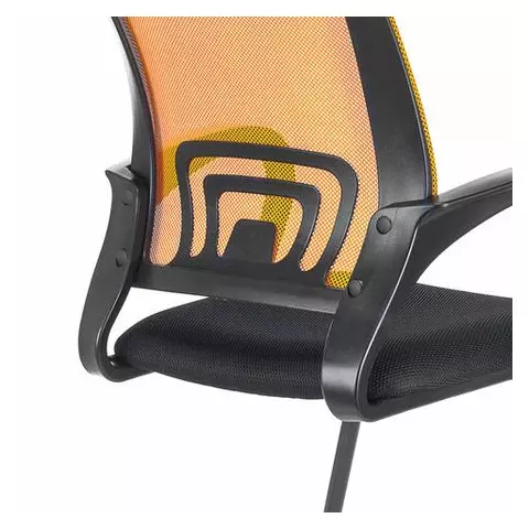 Кресло для приемных и переговорных Brabix "Fly CF-100" оранжевое/черное