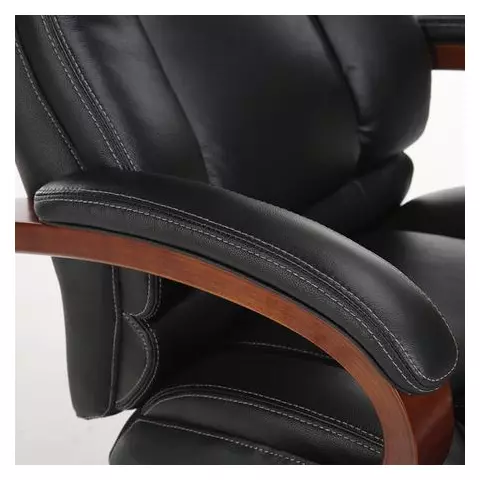 Кресло из натуральной кожи Brabix Premium "Infinity EX-707" дерево черное