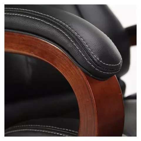 Кресло из натуральной кожи Brabix Premium "Infinity EX-707" дерево черное
