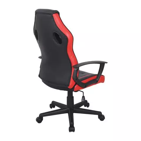 Кресло компьютерное Brabix "Fighter GM-008" экокожа черное/красное
