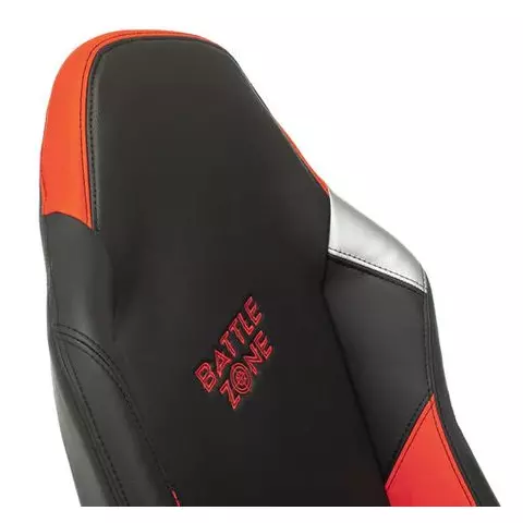 Кресло компьютерное Zombie HERO BATTLEZONE PRO 2 подушки экокожа/ткань черное/красное