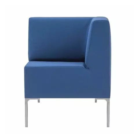 Кресло мягкое угловое "Хост" М-43 620х620х780 мм. без подлокотников экокожа голубое