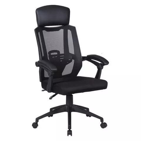 Кресло офисное Brabix "Nexus ER-401" с подголовником черное