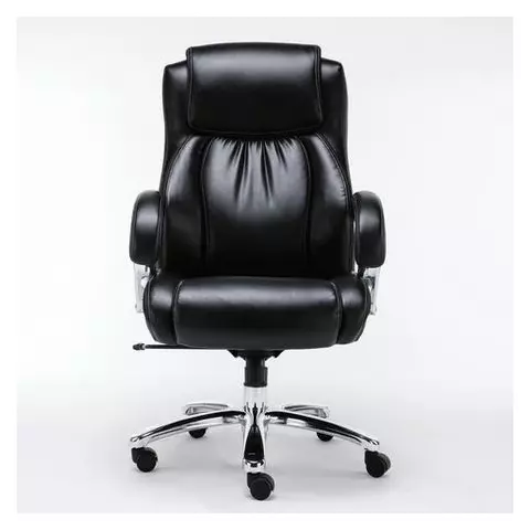 Кресло офисное Brabix Premium "Status HD-003" нагрузка до 250 кг. рециклированная кожа хром черное