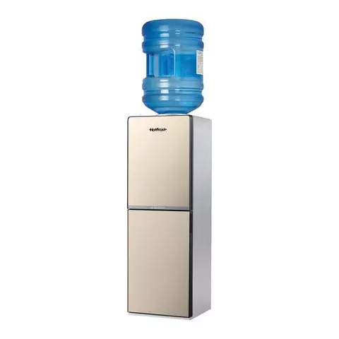 Кулер для воды HOT FROST V250CE напольный нагрев/охлаждение электронное шкаф 2 крана шампань