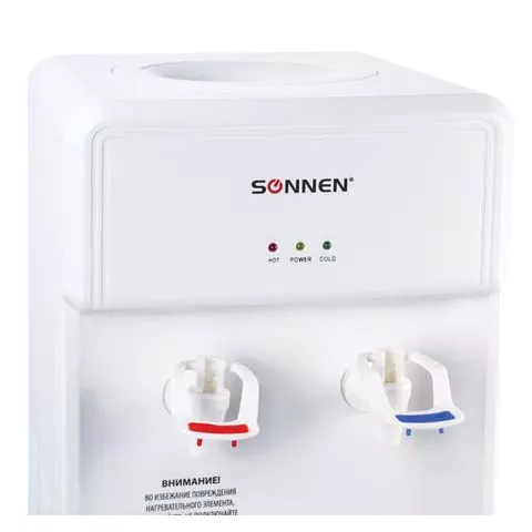 Кулер для воды Sonnen FS-01 напольный нагрев/охлаждение электронное 2 крана белый
