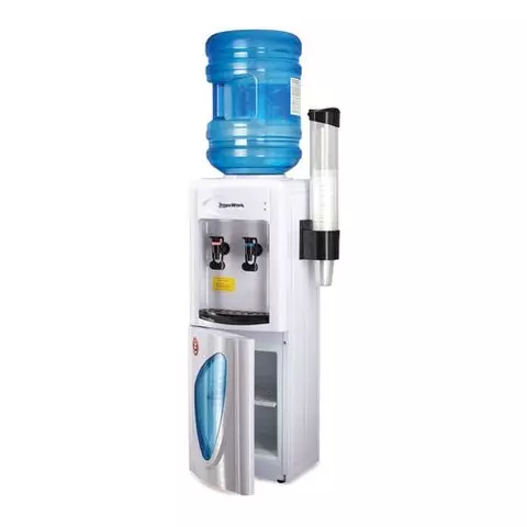 Кулер-водонагреватель без охлаждения AQUA WORK 0.7-LKR напольный шкаф 2 крана белый