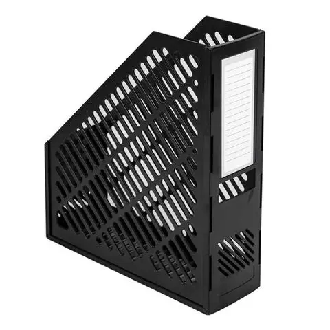 Лоток вертикальный для бумаг Brauberg "Office-Expert" 90 мм. сетчатый сборный черный