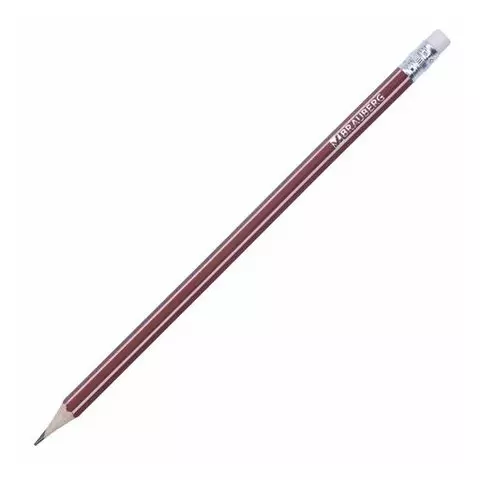 Набор Brauberg: 2 карандаша стирательная резинка точилка