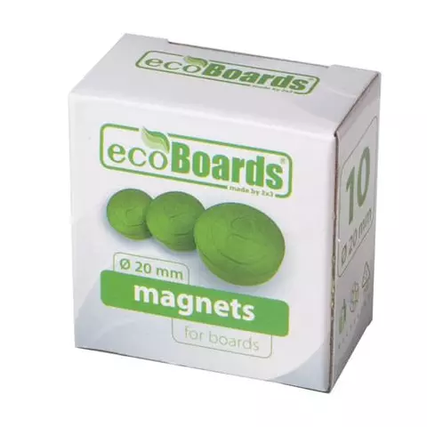 Набор для магнитно-маркерной доски (4 маркера + стиратель + чистящее средство + 10 магнитов) "2х3" ecoBoards