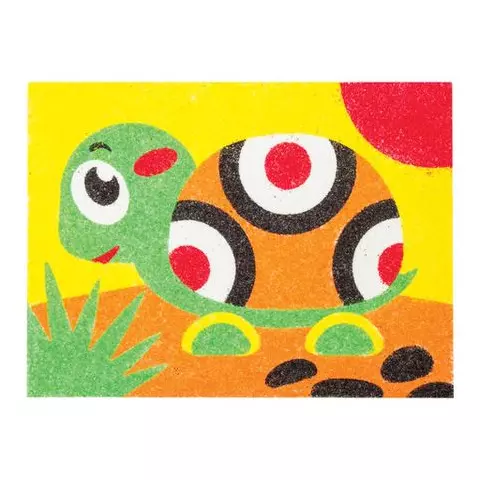Набор для творчества "Картина из цветного песка" "В Африке" 2 самоклеящиеся основы 20х15 см. Юнландия