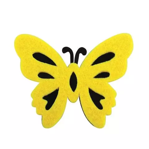 Наклейки из фетра "Бабочки" двухцветные 6 шт. ассорти Остров cокровищ