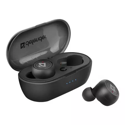 Наушники с микрофоном (гарнитура) Defender TWINS 638 Bluetooth беспроводные черные
