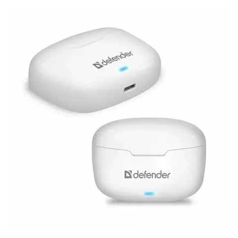 Наушники с микрофоном (гарнитура) Defender TWINS 903 Bluetooth беспроводные белые