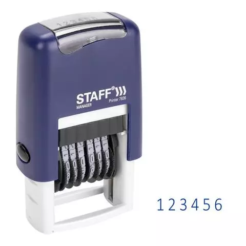 Нумератор 6-разрядный Staff оттиск 22х4 мм. "Printer 7836"