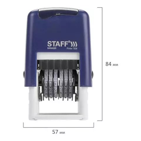 Нумератор 6-разрядный Staff оттиск 22х4 мм. "Printer 7836"