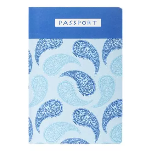 Обложка для паспорта "Пейсли" ПВХ фотопечать ассорти Staff