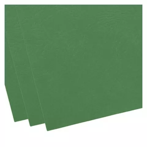 Обложки картонные для переплета А4 комплект 100 шт. тиснение под кожу 230г./м2 зеленые Brauberg