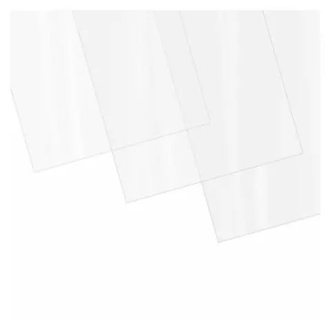 Обложки пластиковые для переплета большой формат А3 комплект 100 шт. 150 мкм. прозрачные Brauberg