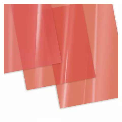 Обложки пластиковые для переплета А4 комплект 100 шт. 200 мкм. прозрачно-красные Brauberg