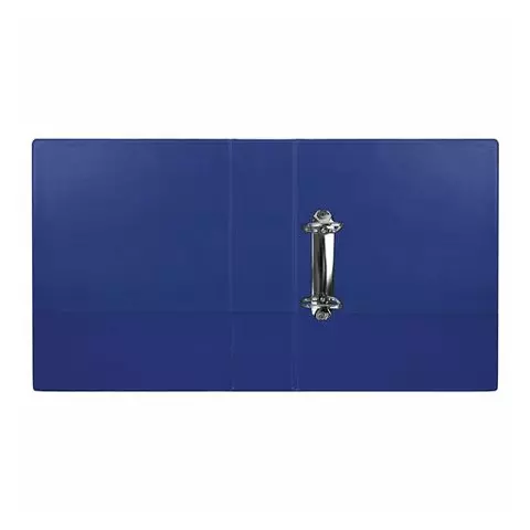 Папка на 2 кольцах Brauberg картон/ПВХ 75 мм. синяя до 500 листов (удвоенный срок службы)