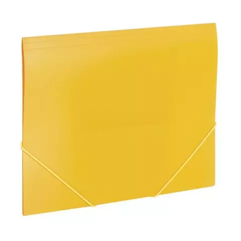 Папка на резинках Brauberg "Office" желтая до 300 листов 500 мкм.